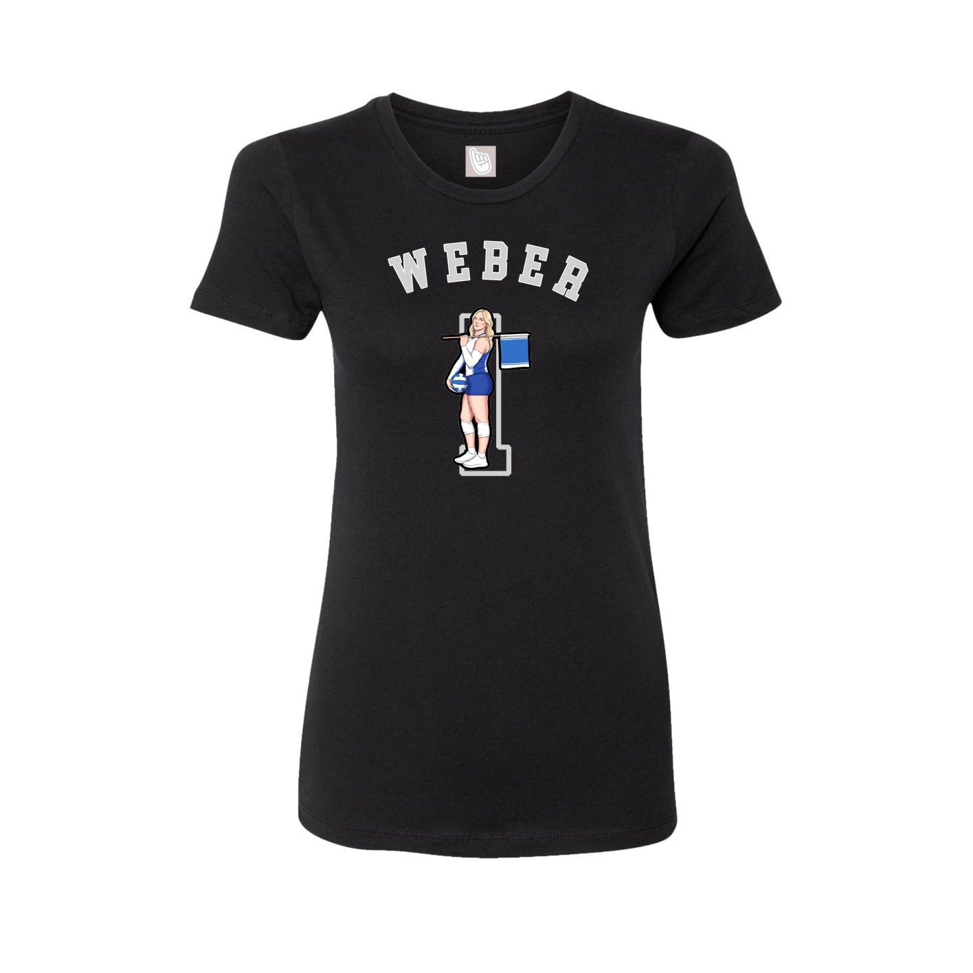 Fitted Women's Tee — Shirsey Arch in Black