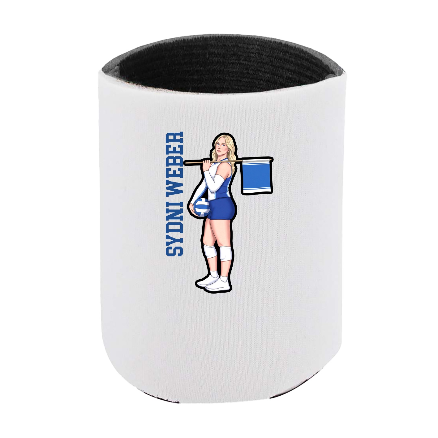Can Holder — Name Vertical in White