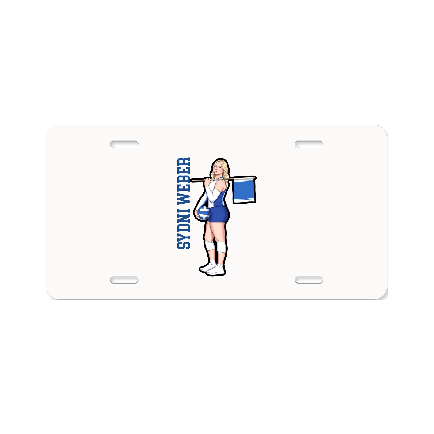 License Plate — Name Vertical in Classic