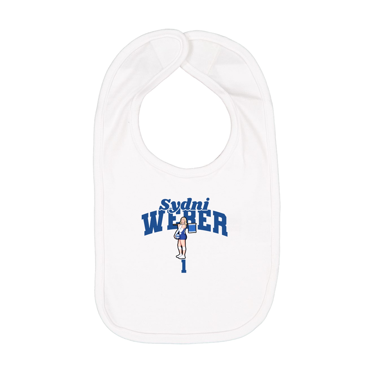 Infant Bib — Signature Arch in White