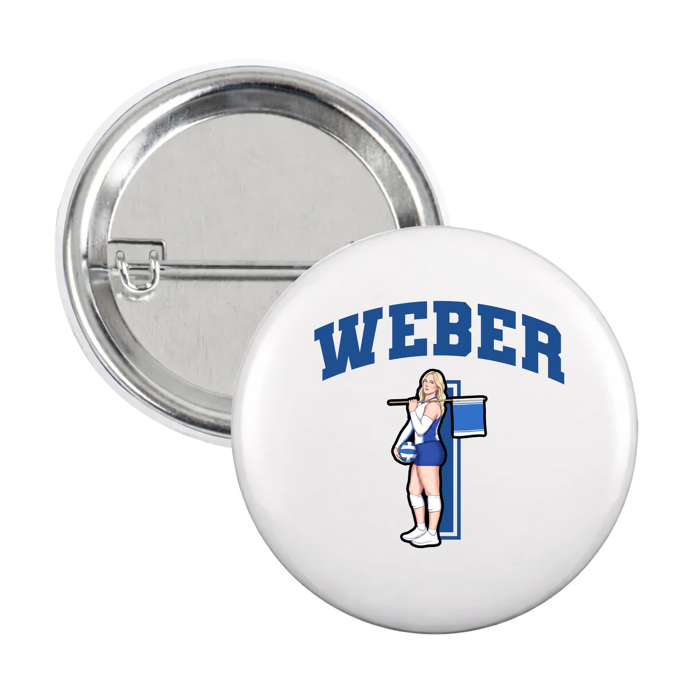 Game Day Button — Number in White