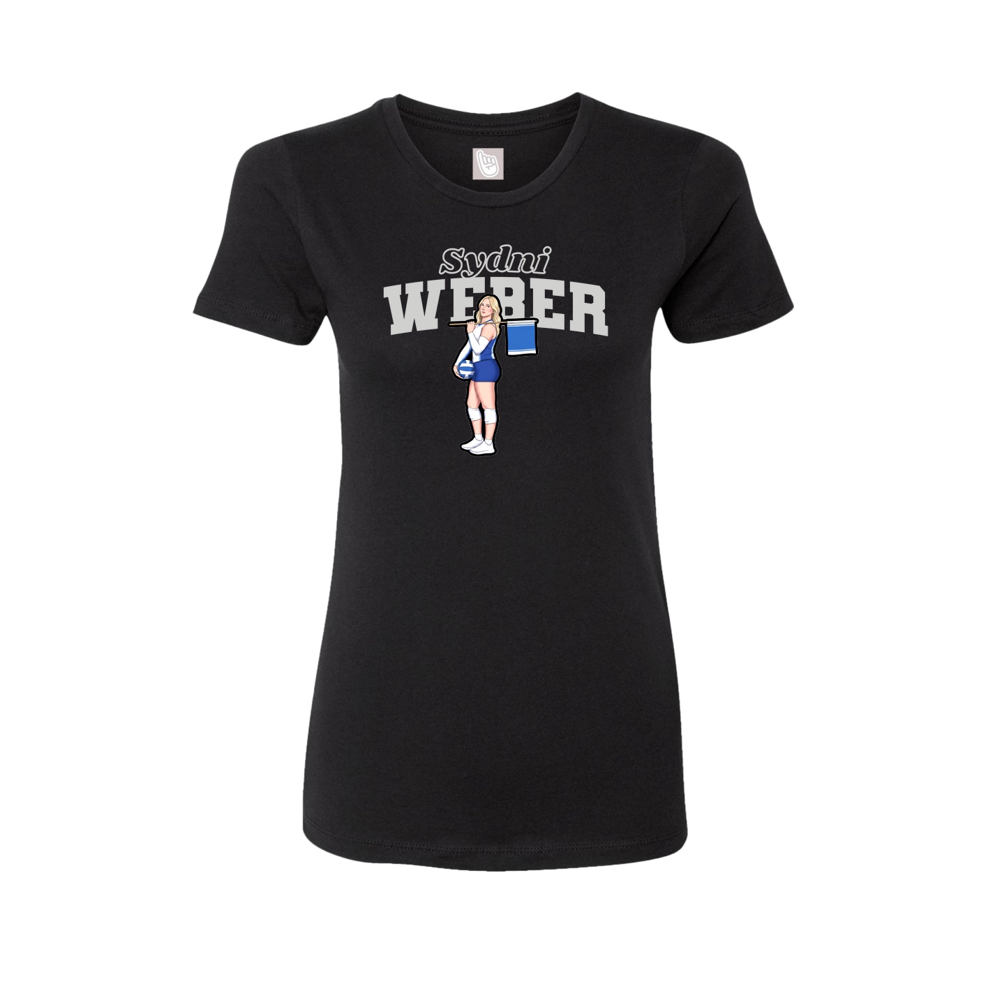 Fitted Women's Tee — Name Arch in Black