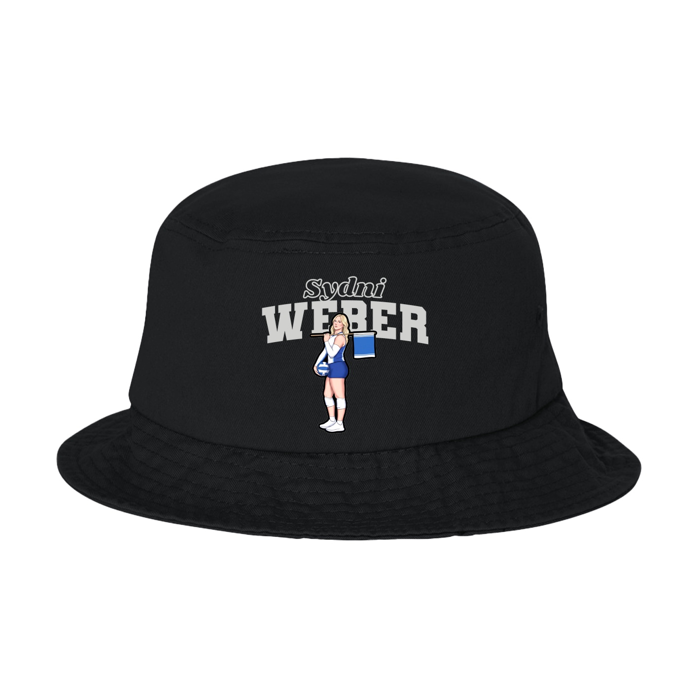 Bucket Cap — Name Arch in Black