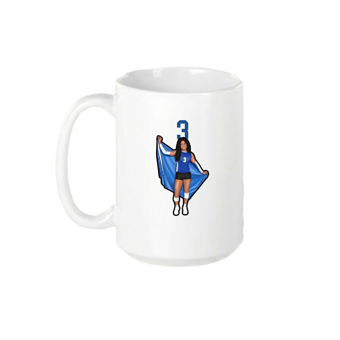 15oz Coffee Mug — Number Top in White