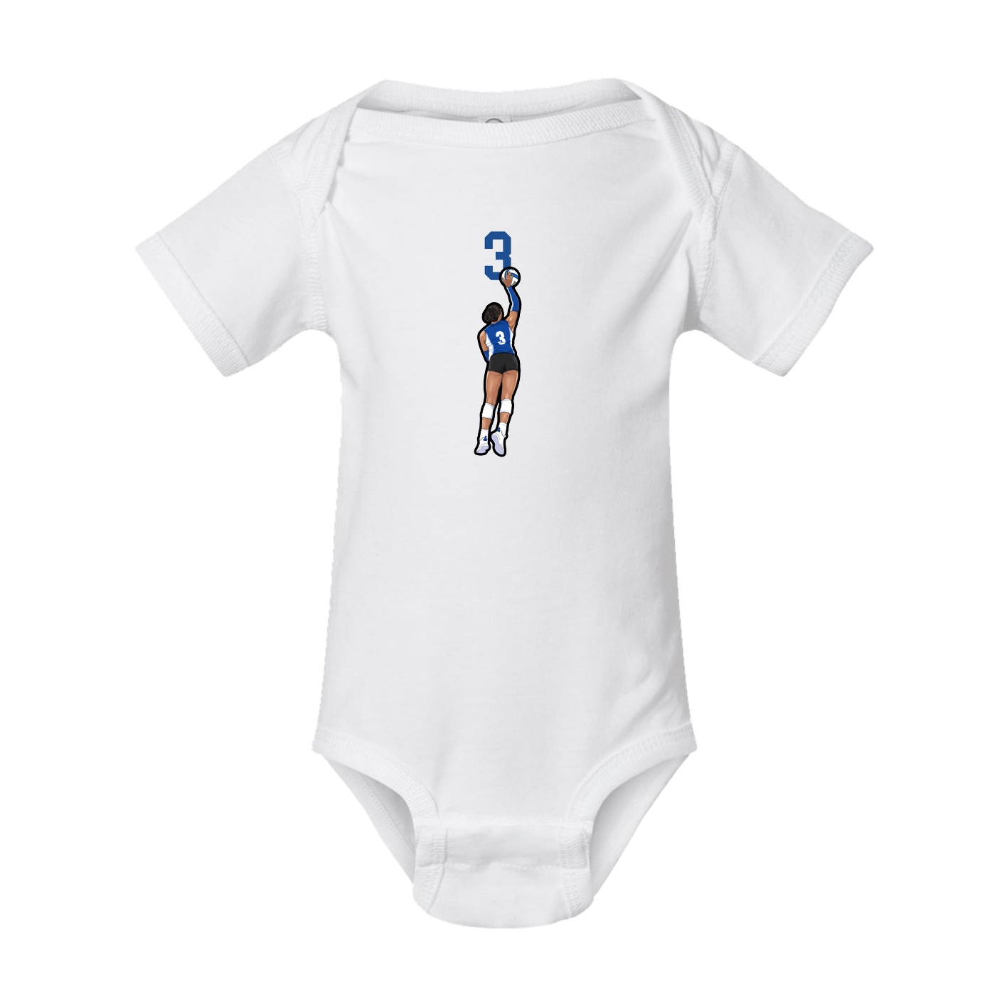 Baby Onesie — Number Top in White