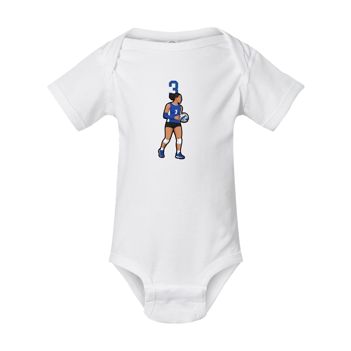 Baby Onesie — Number Top in White