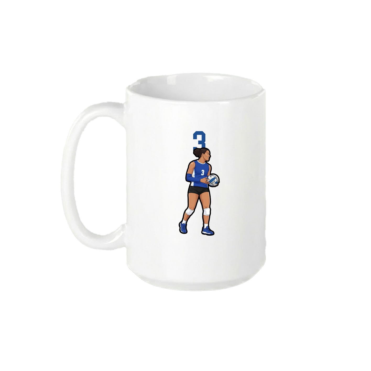 15oz Coffee Mug — Number Top in White