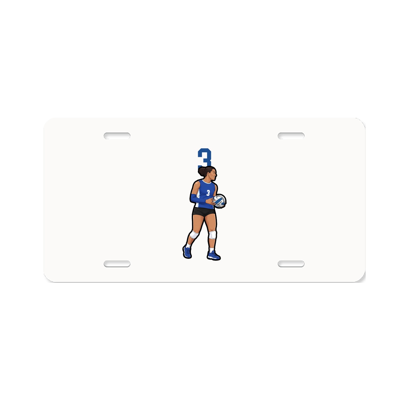 License Plate — Number Top in Classic