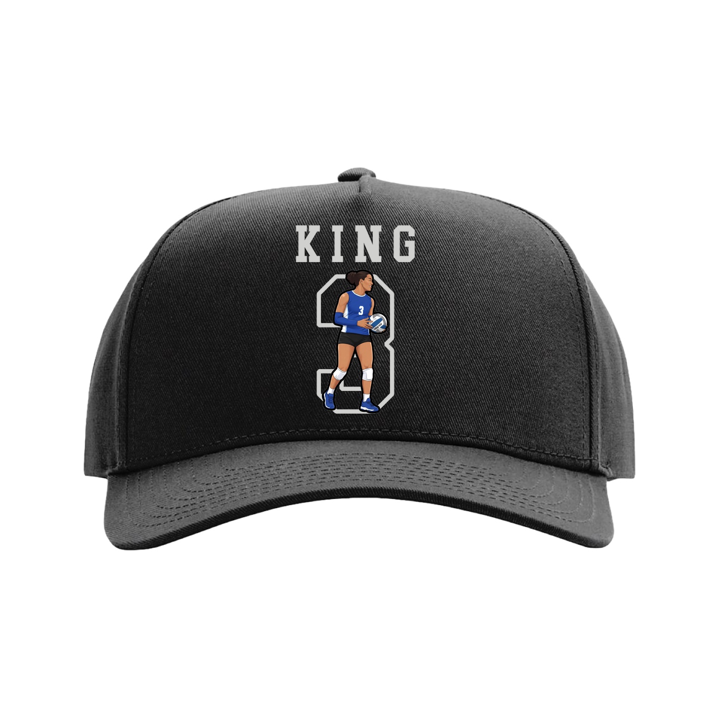 Full Fabric Five-Panel Champ Cap — Shirsey in Black