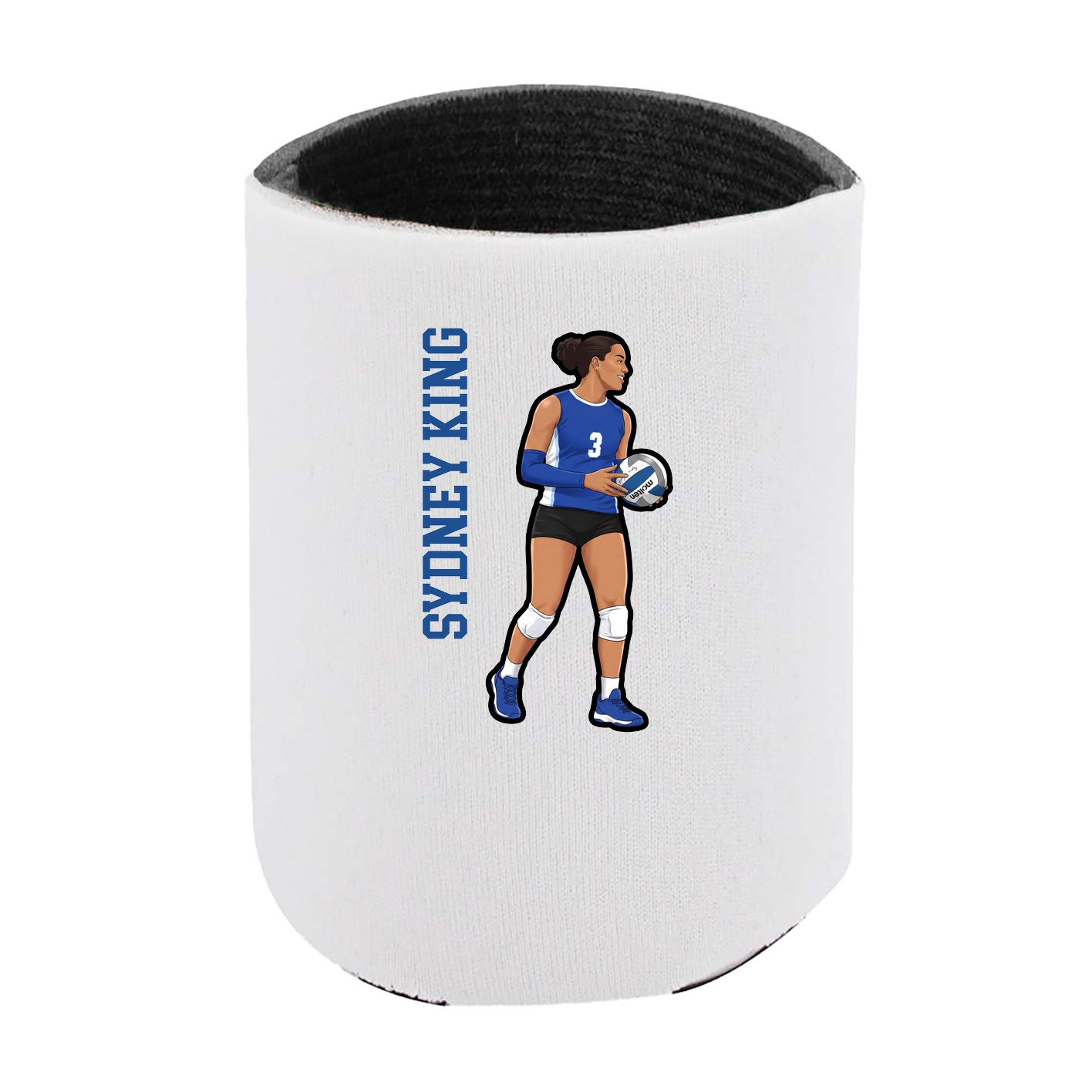 Can Holder — Name Vertical in White