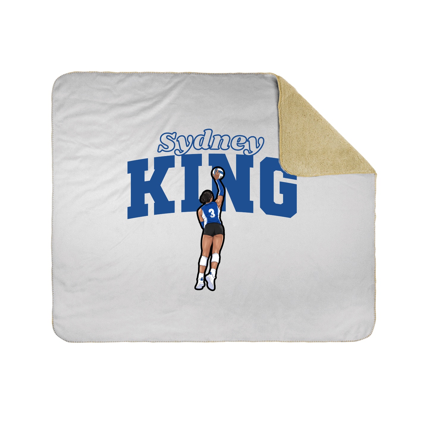 Throw Blanket — Name Arch in White