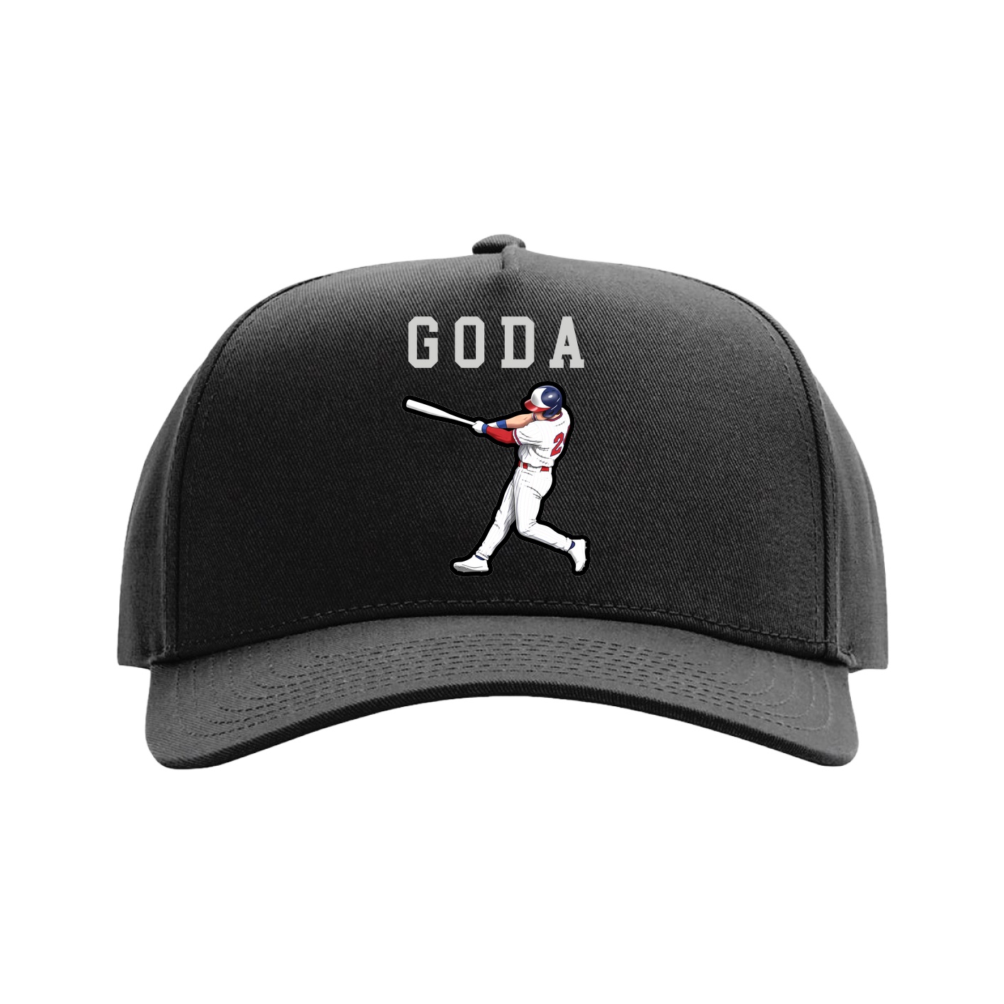 Full Fabric Five-Panel Champ Cap — Shirsey in Black