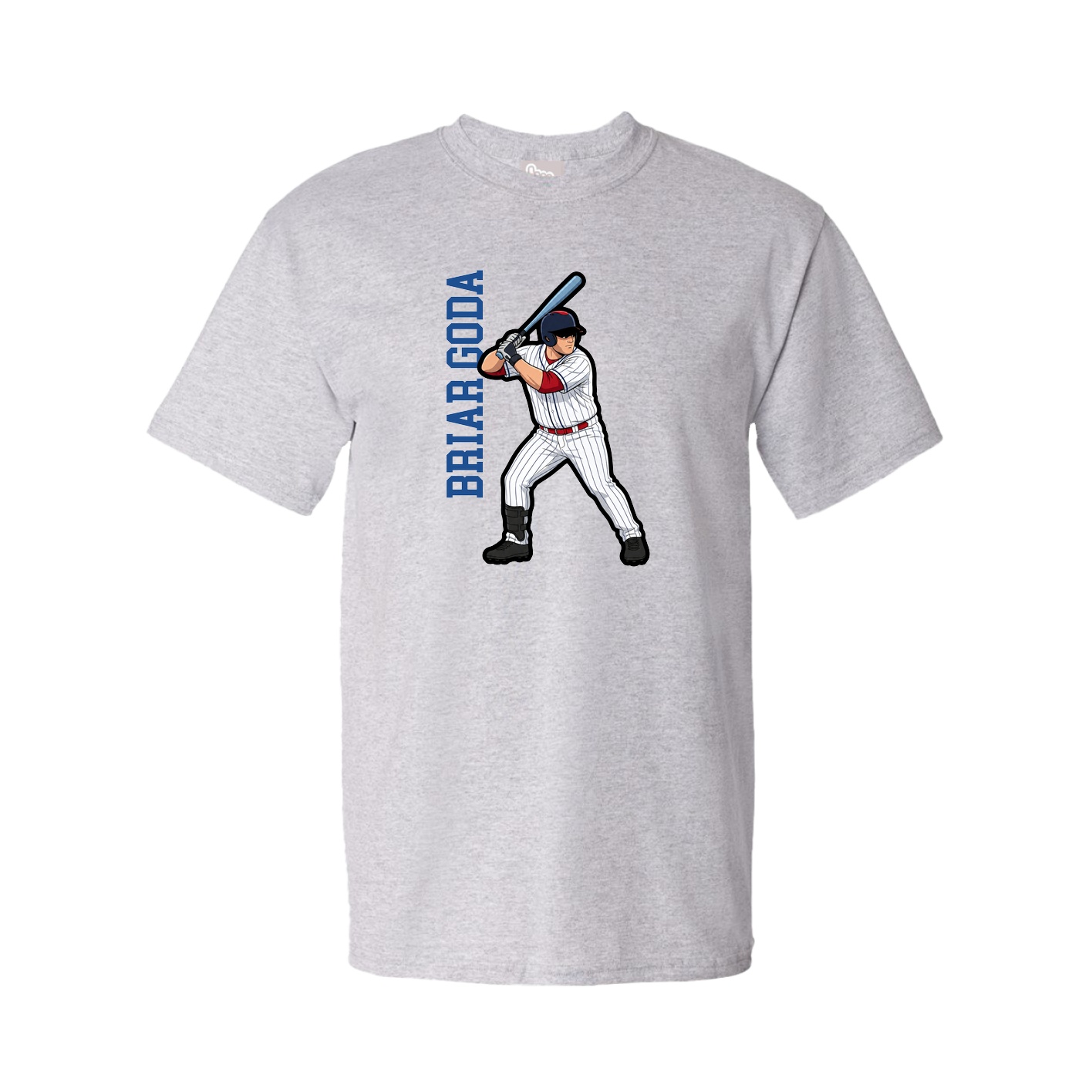 Youth Tee — Name Vertical in Grey