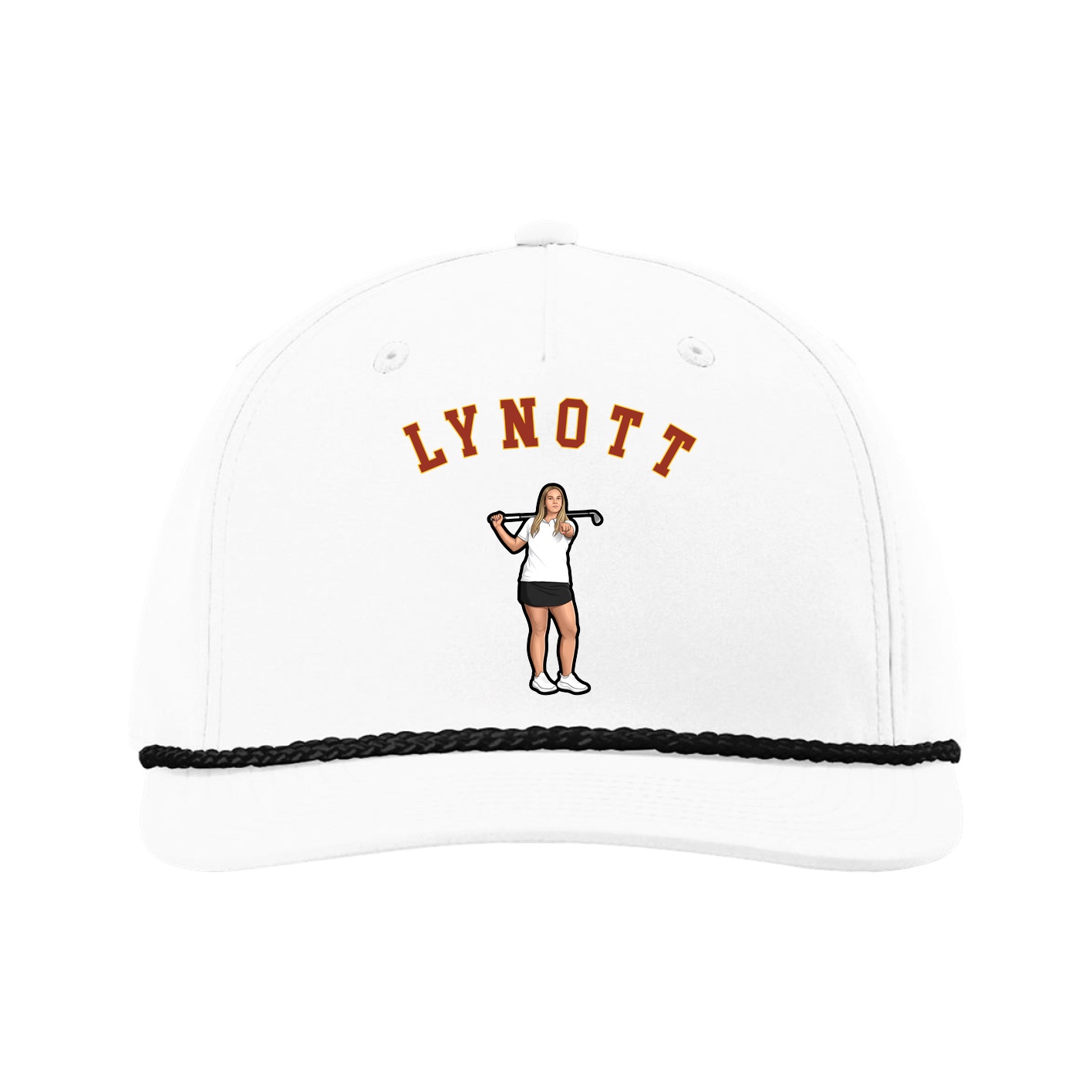 Five-Panel Classic Rope Cap — Shirsey Arch in White