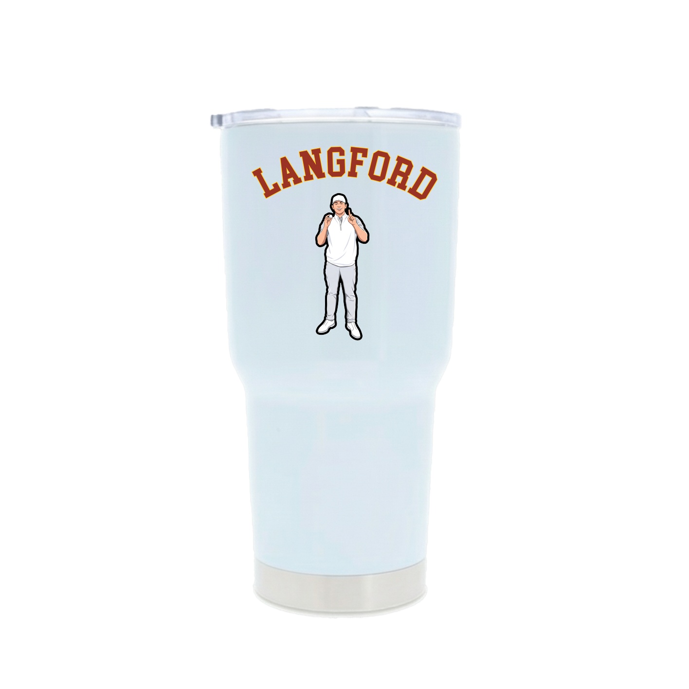 30oz Stainless Steel Tumbler — Shirsey Arch in White