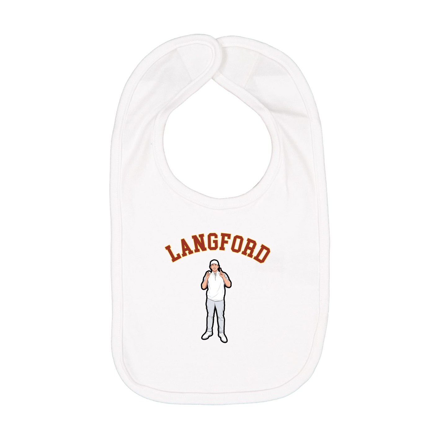 Infant Bib — Shirsey Arch in White