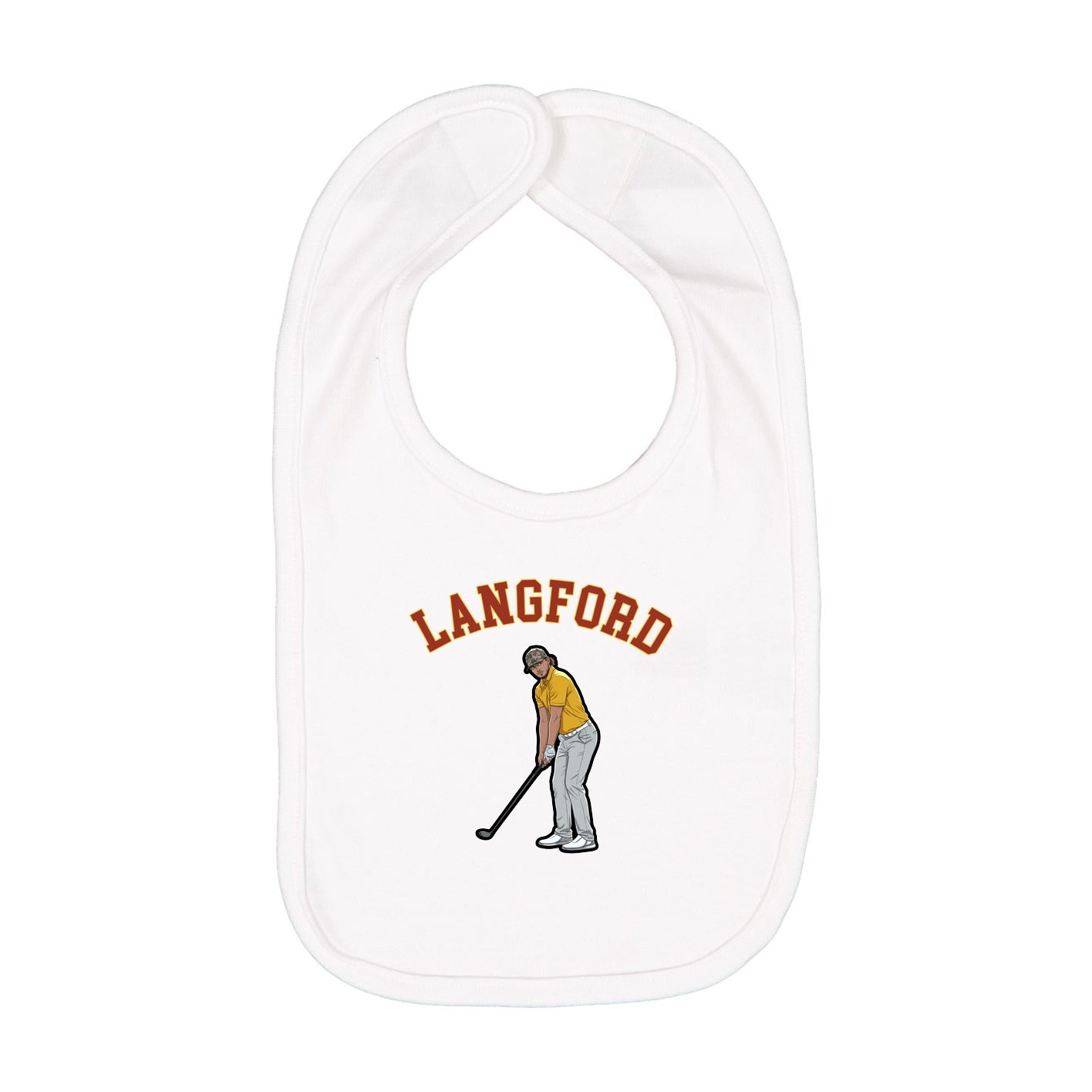 Infant Bib — Shirsey Arch in White
