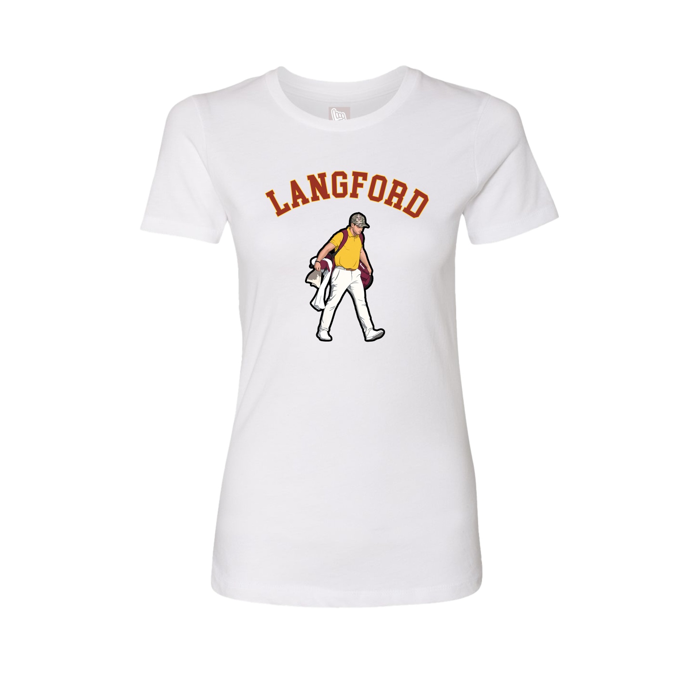 Fitted Women's Tee — Shirsey Arch in White