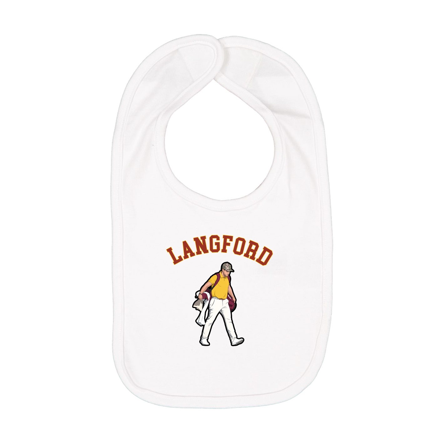 Infant Bib — Shirsey Arch in White