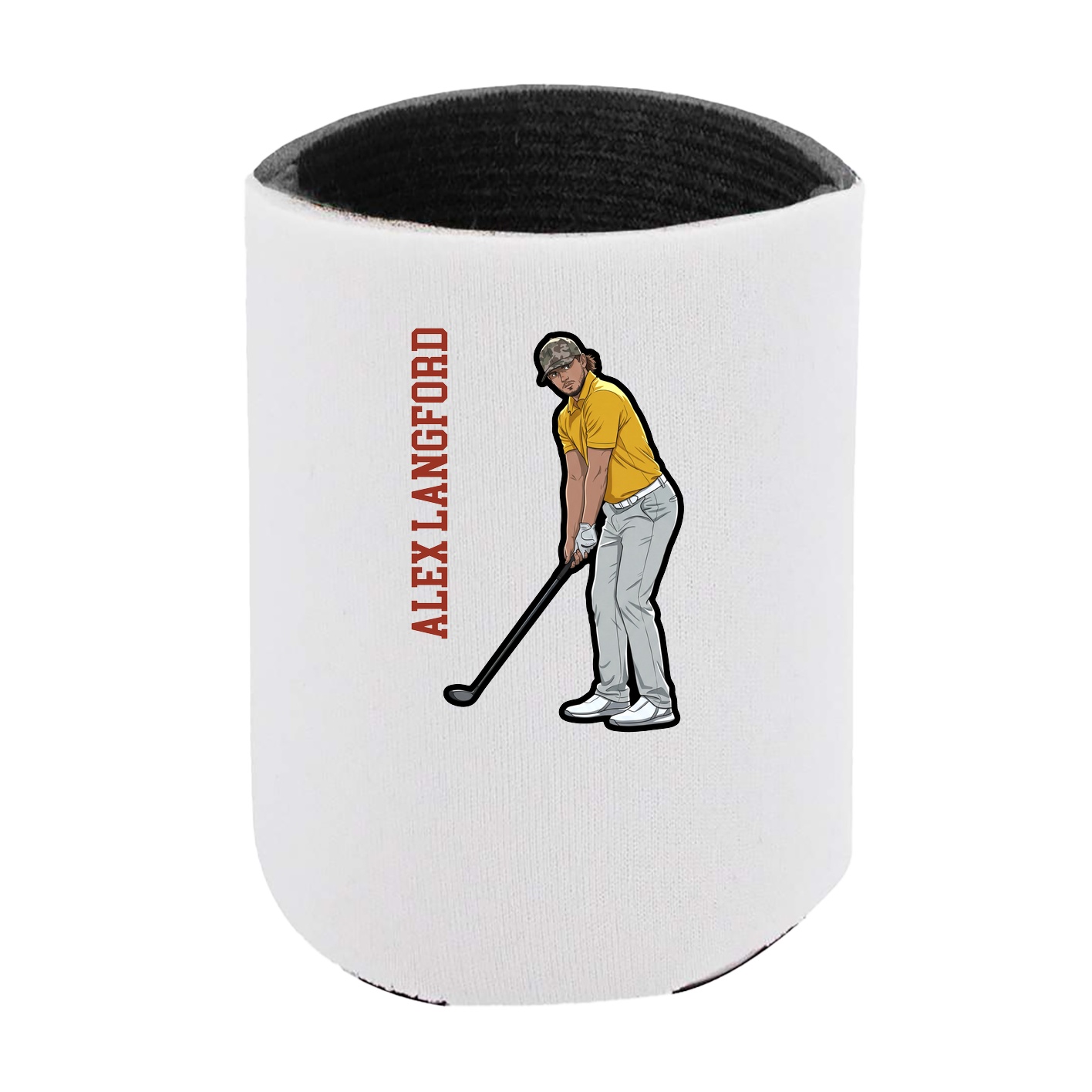 Can Holder — Name Vertical in White