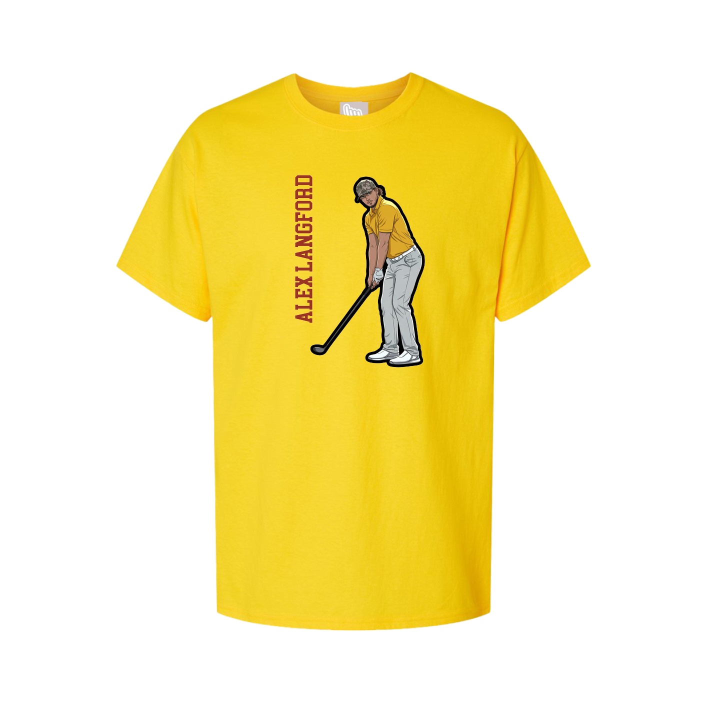 Tee — Name Vertical in Gold