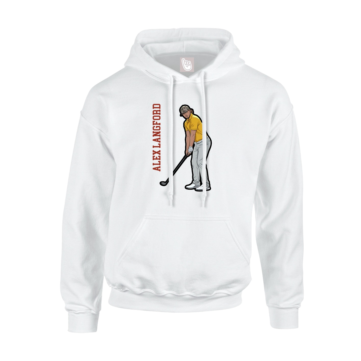 Youth Hoodie — Name Vertical in White