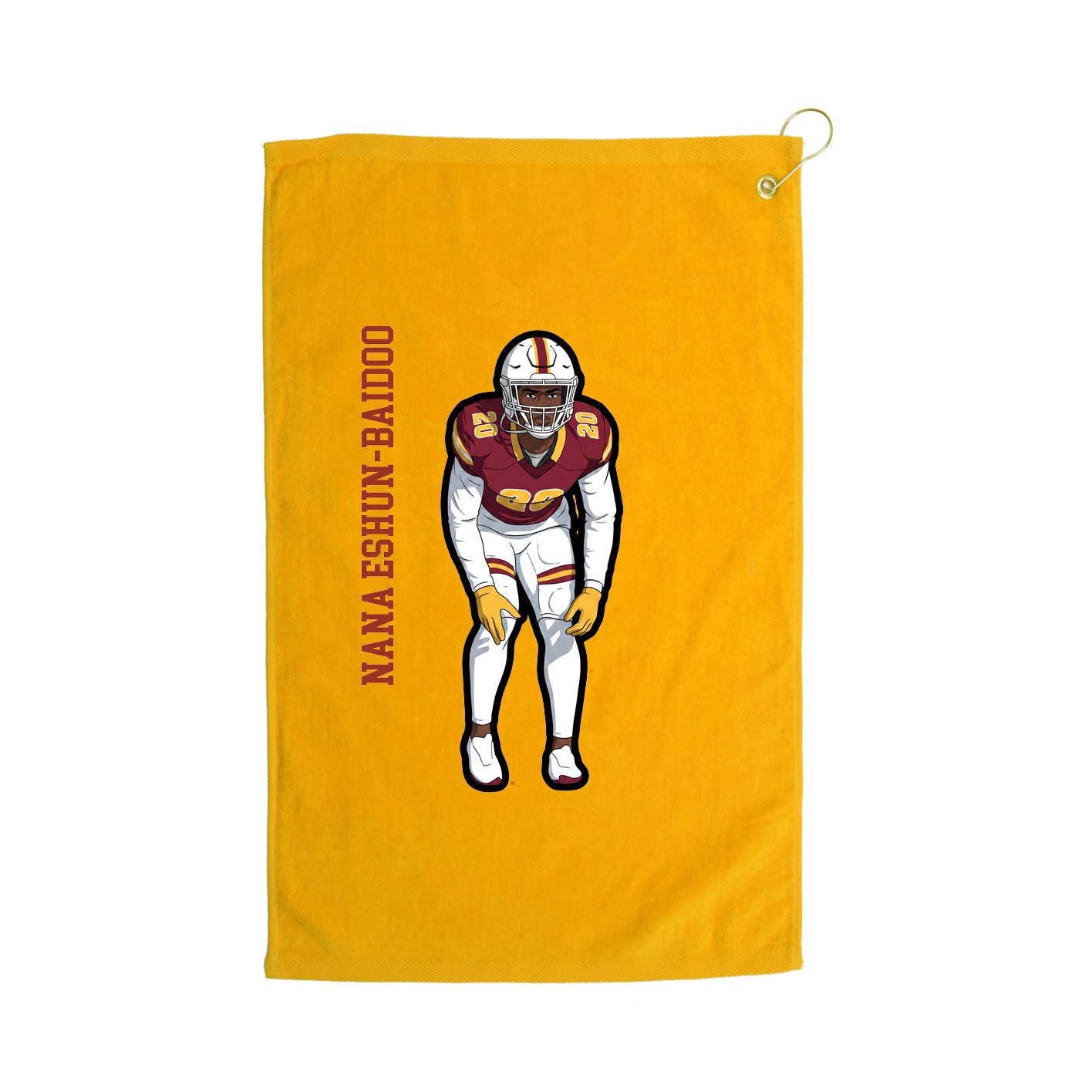Golf Towel — Name Vertical in Gold