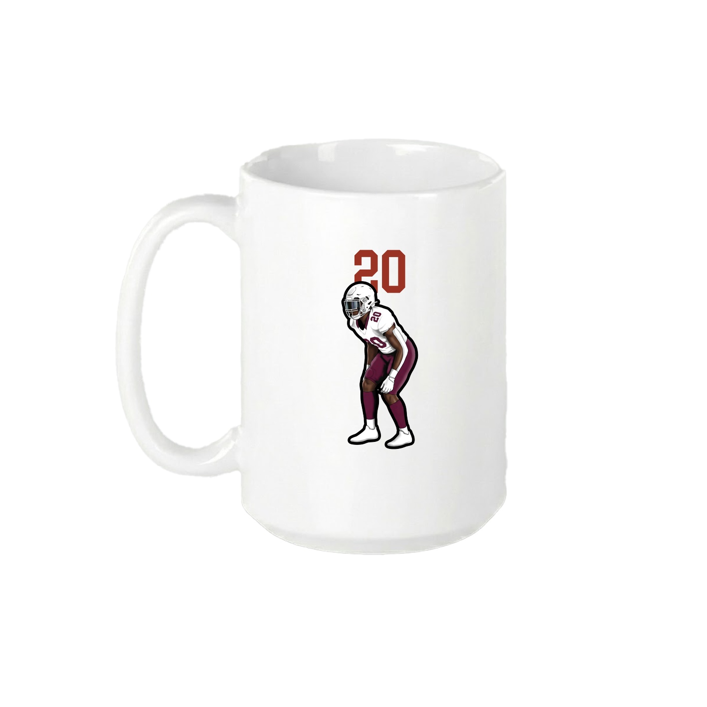 15oz Coffee Mug — Number Top in White