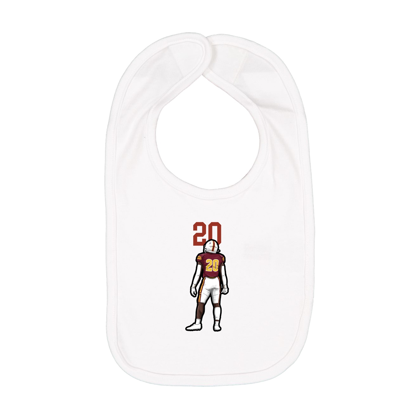 Infant Bib — Number Top in White