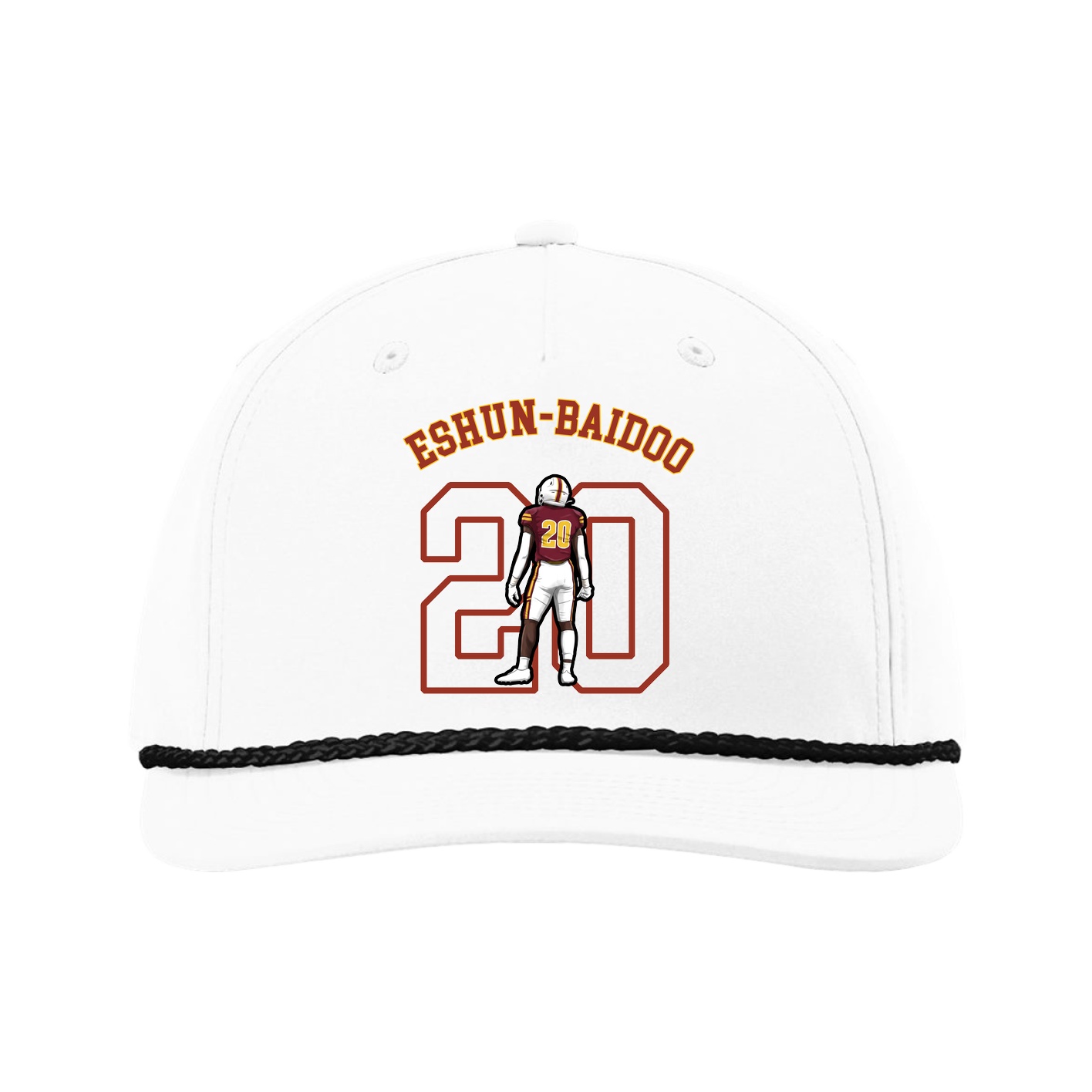 Five-Panel Classic Rope Cap — Shirsey Arch in White