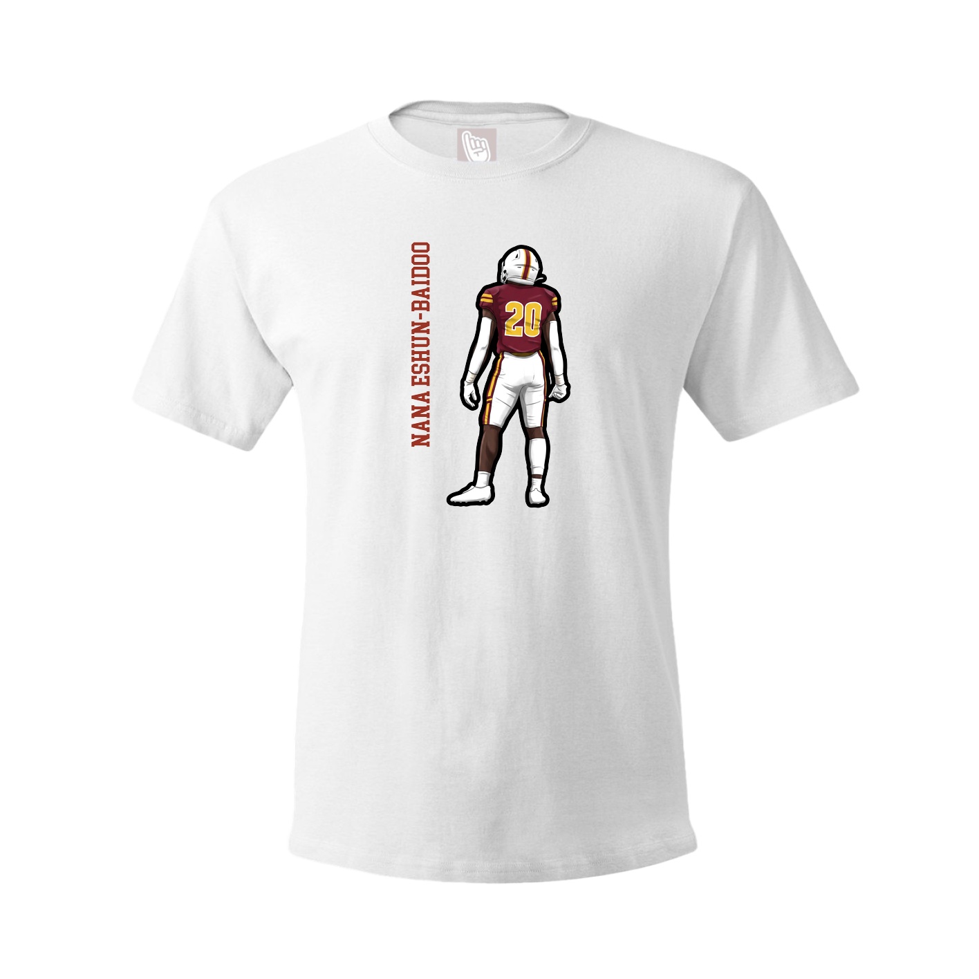Youth Tee — Name Vertical in White