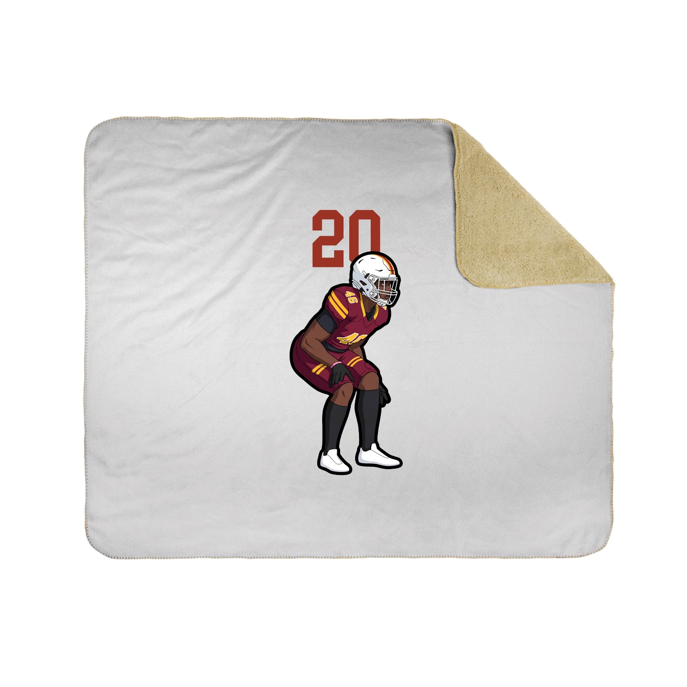 Throw Blanket — Number Top in White