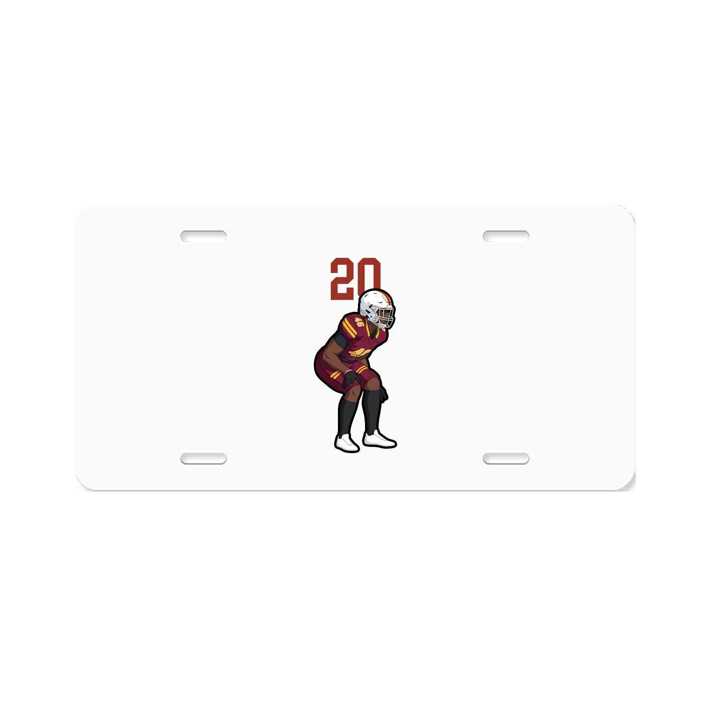 License Plate — Number Top in Classic