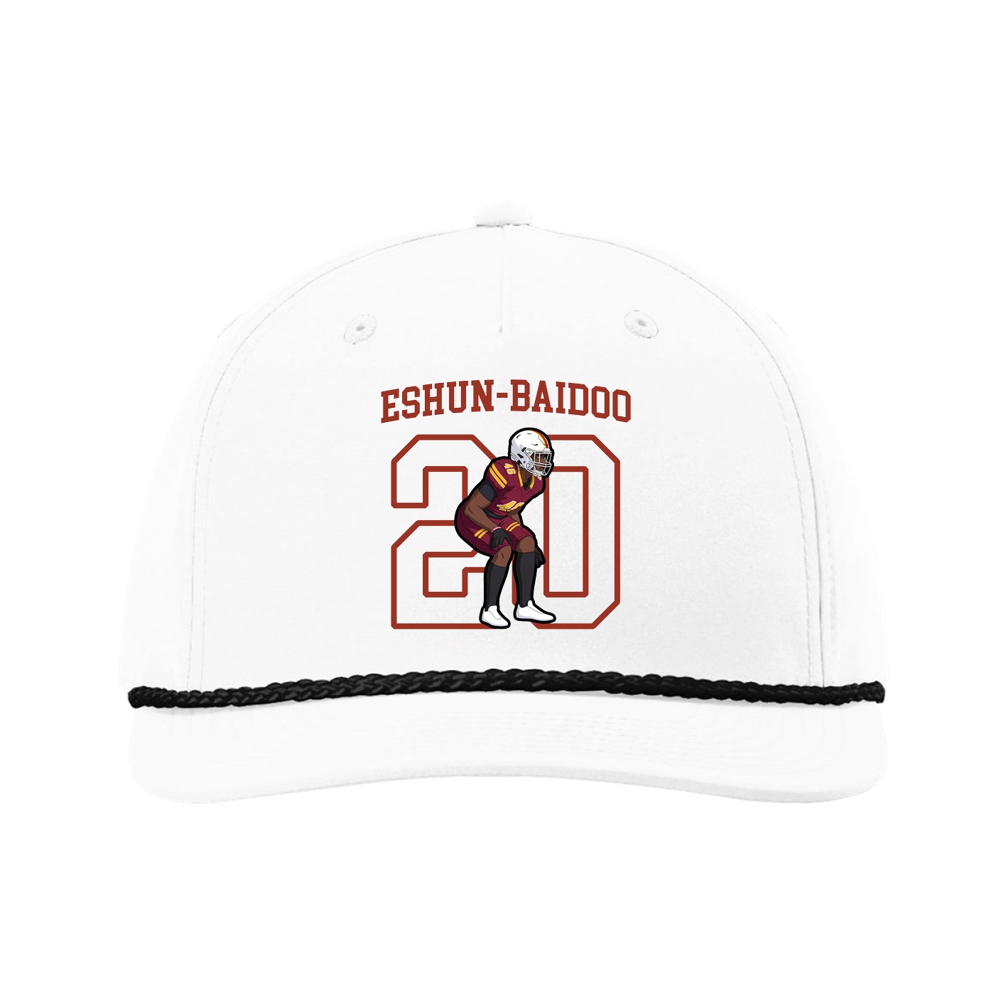 Five-Panel Classic Rope Cap — Shirsey in White