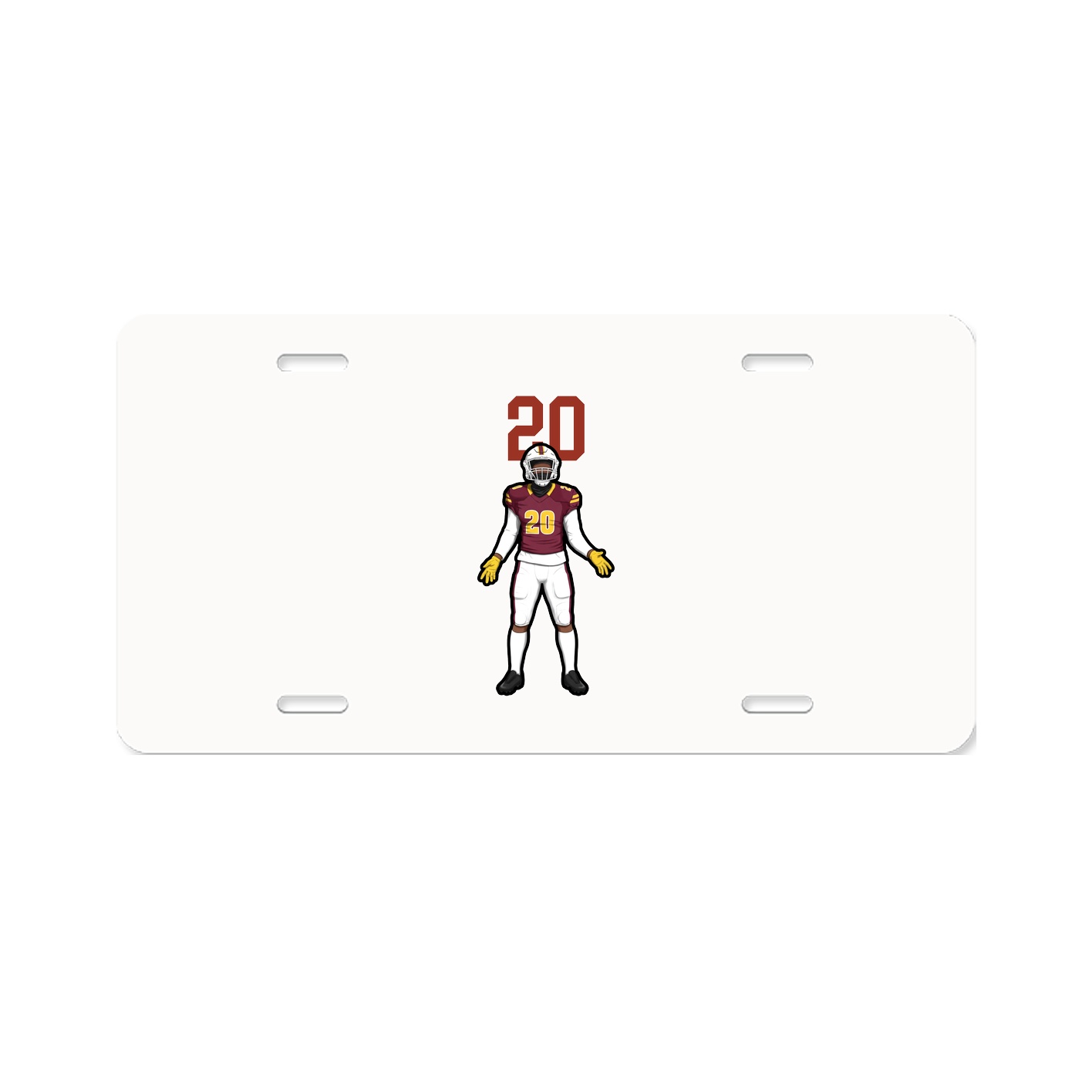 License Plate — Number Top in Classic