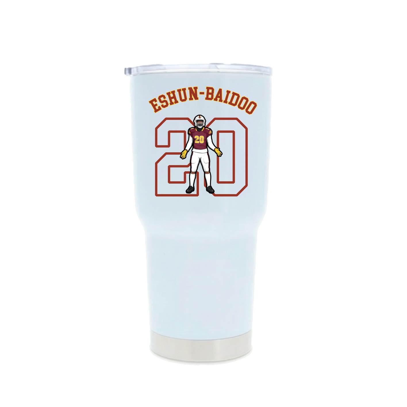 30oz Stainless Steel Tumbler — Shirsey Arch in White