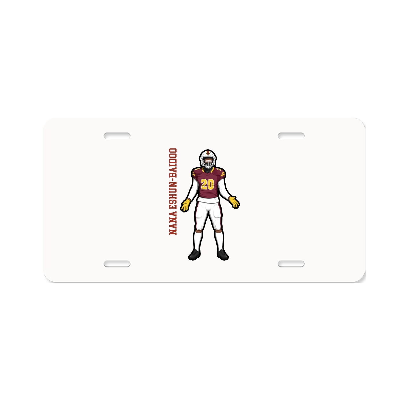 License Plate — Name Vertical in Classic