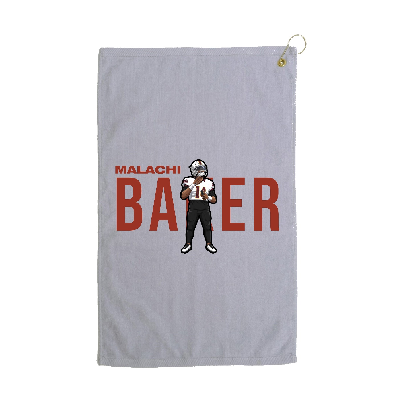 Golf Towel — Player Name in Grey
