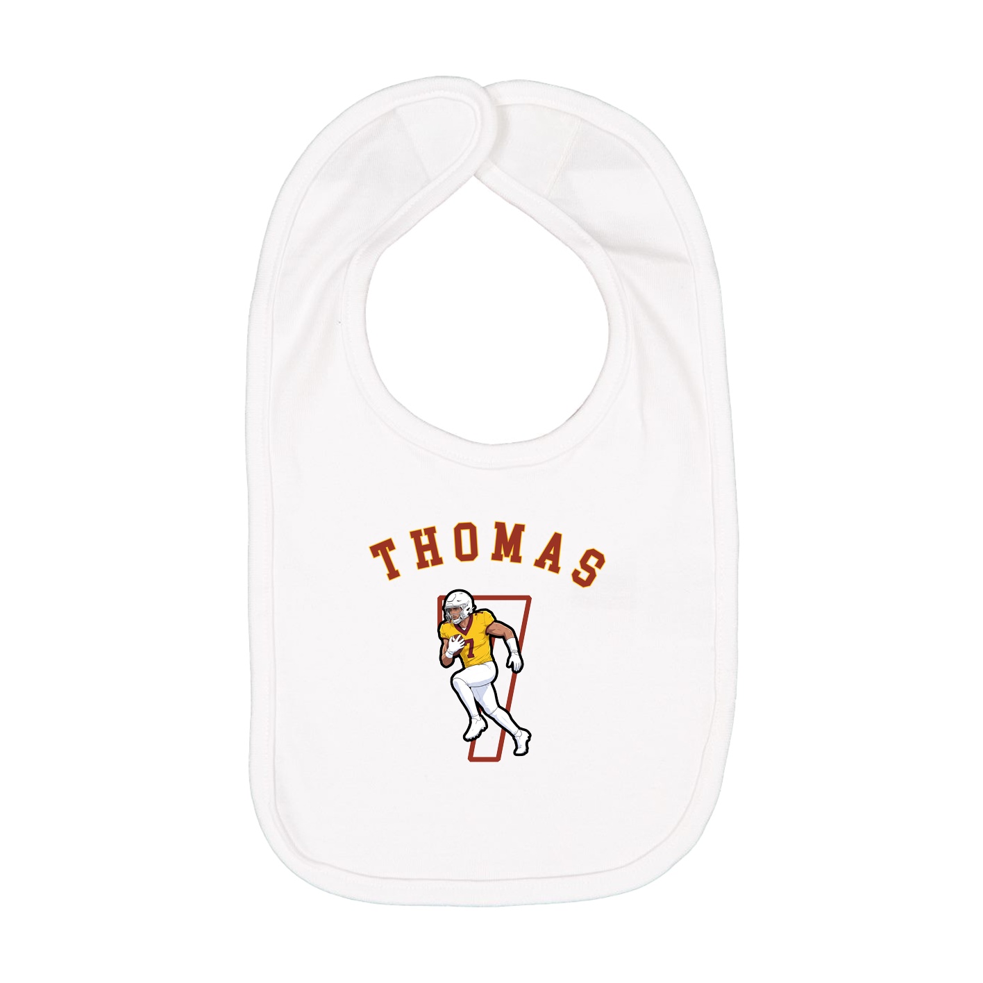 Infant Bib — Shirsey Arch in White