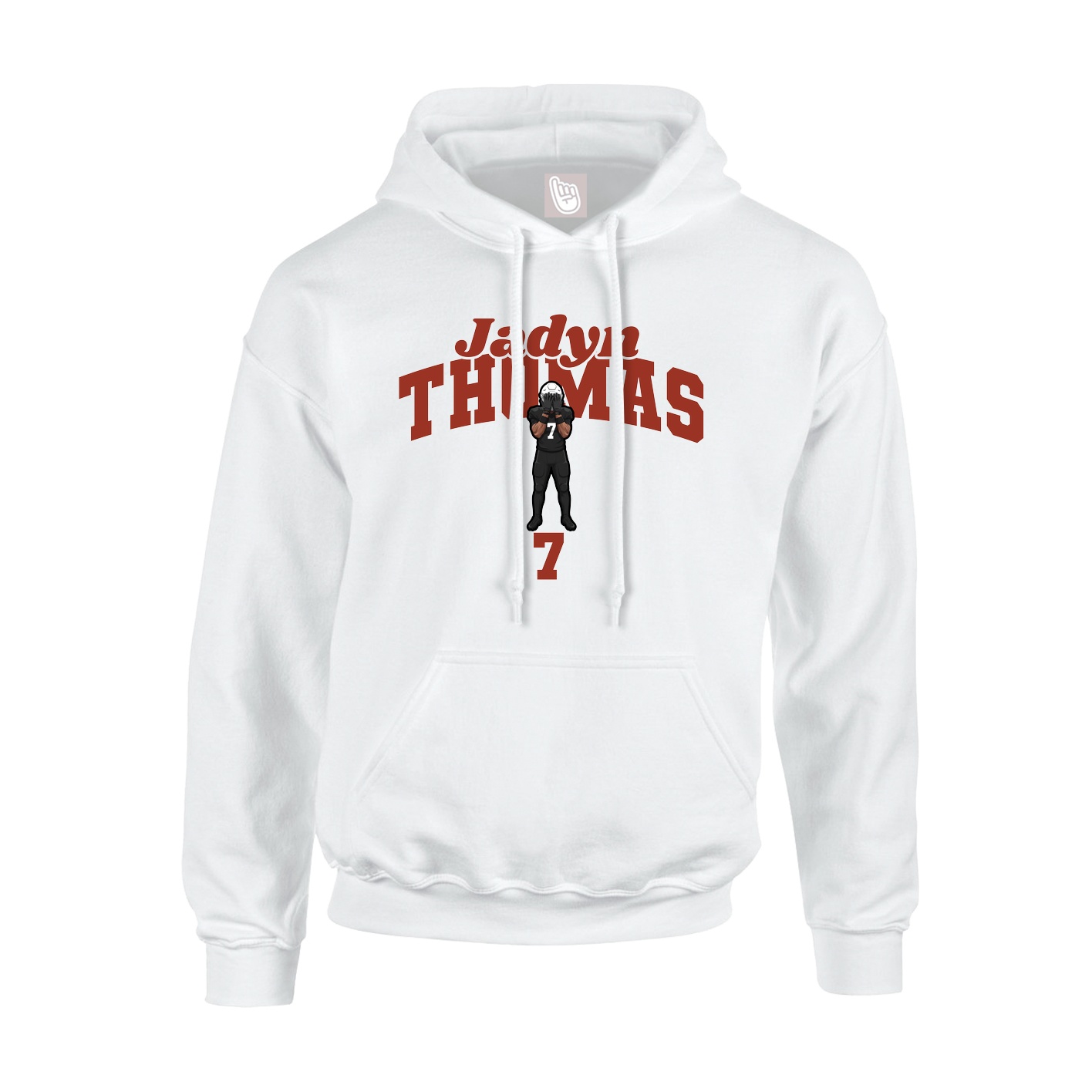 Youth Hoodie — Signature Arch in White