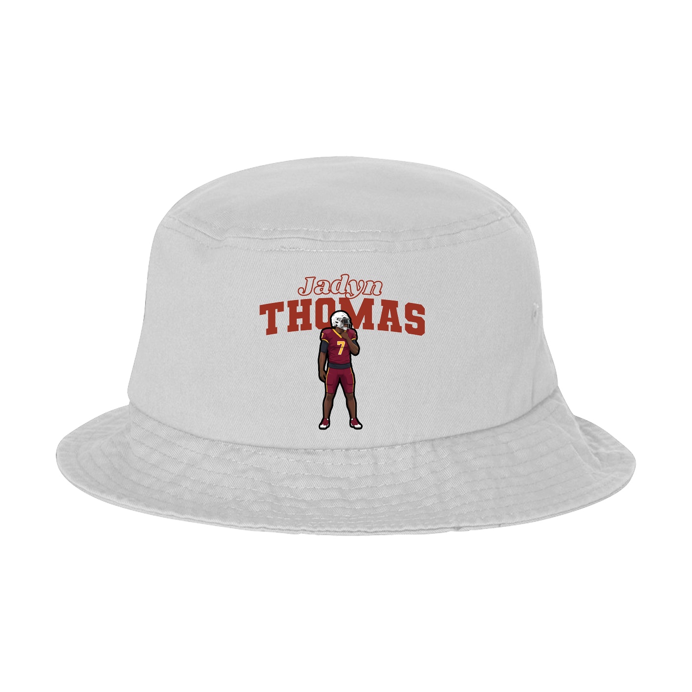 Bucket Cap — Name Arch in White