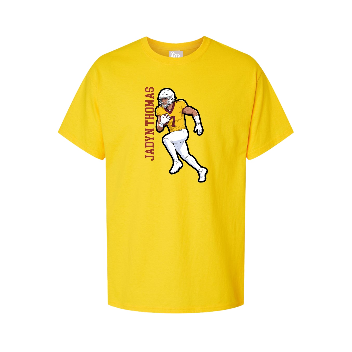 Youth Tee — Name Vertical in Gold
