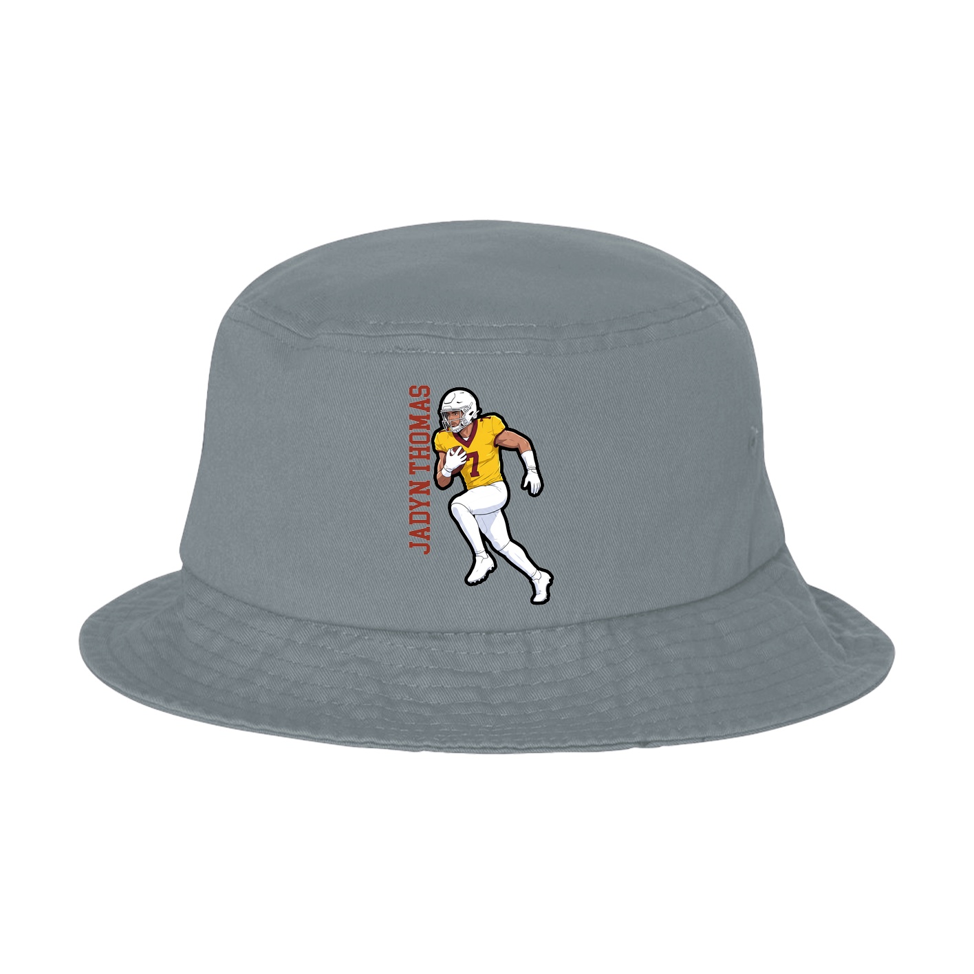 Bucket Cap — Name Vertical in Grey