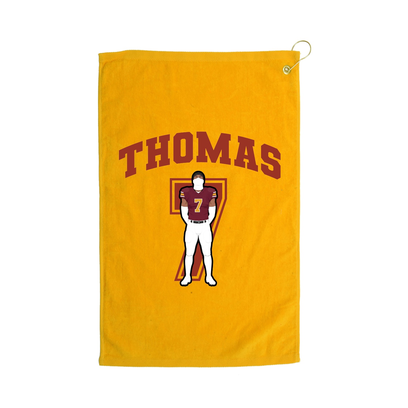 Golf Towel — Number in Gold