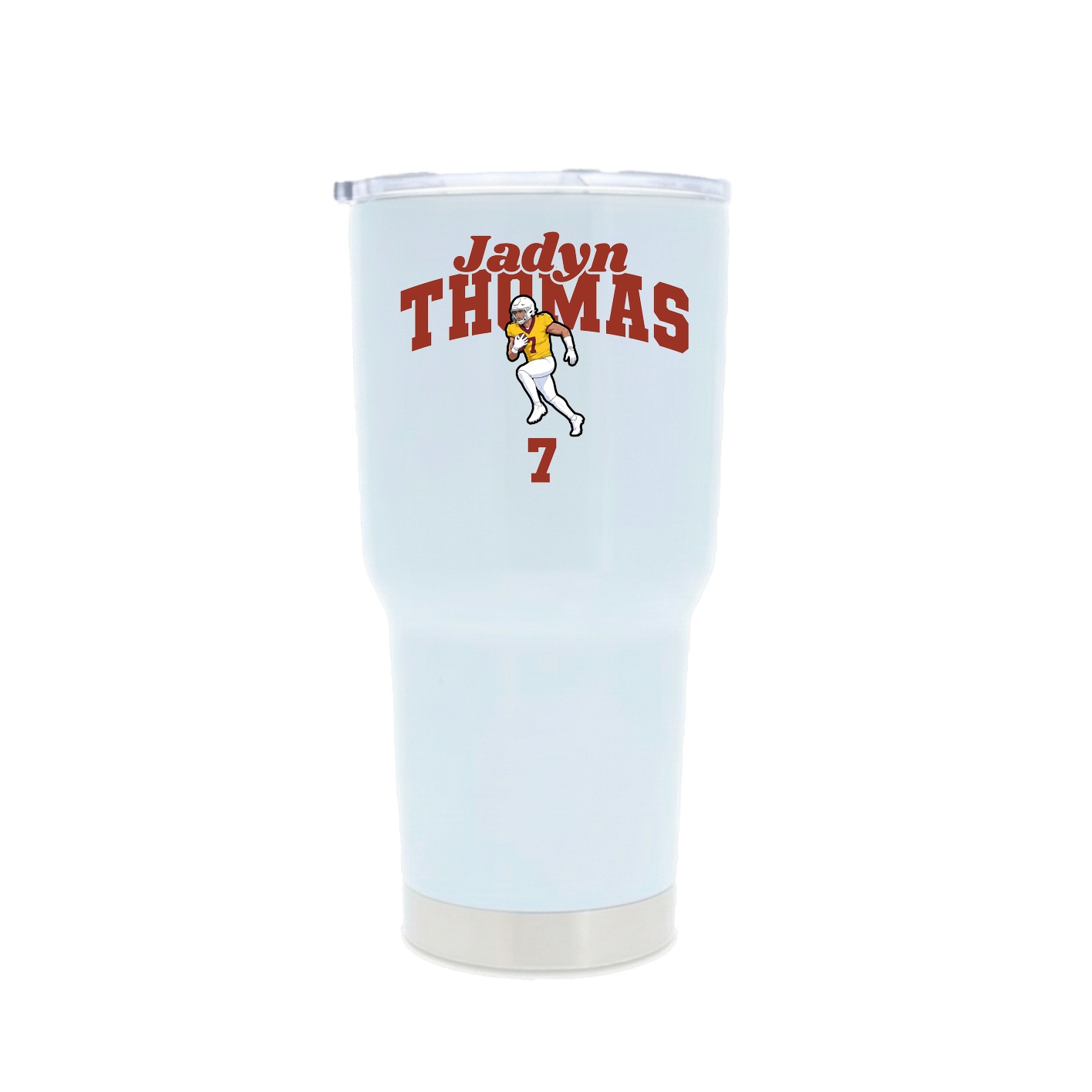 30oz Stainless Steel Tumbler — Signature Arch in White