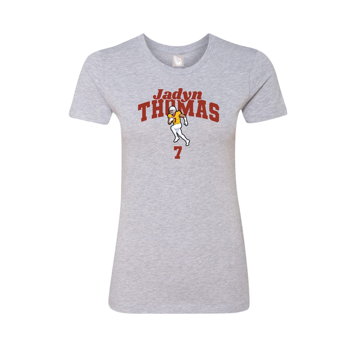 Fitted Women's Tee — Signature Arch in Grey