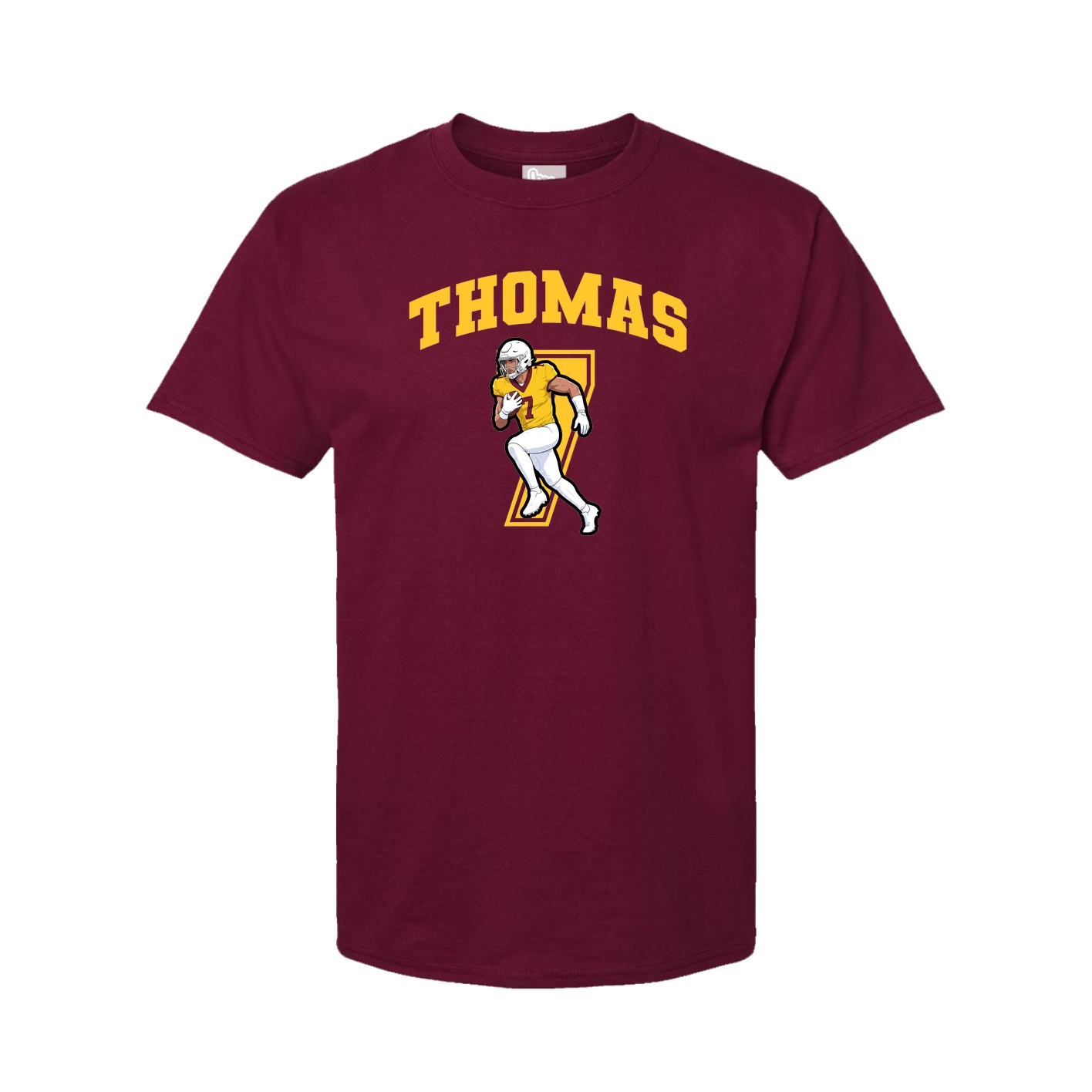 Youth Tee — Number in Cardinal