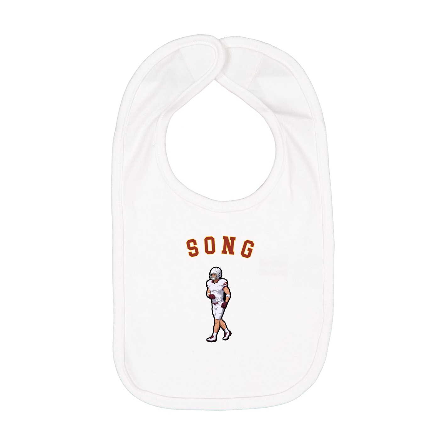 Infant Bib — Shirsey Arch in White