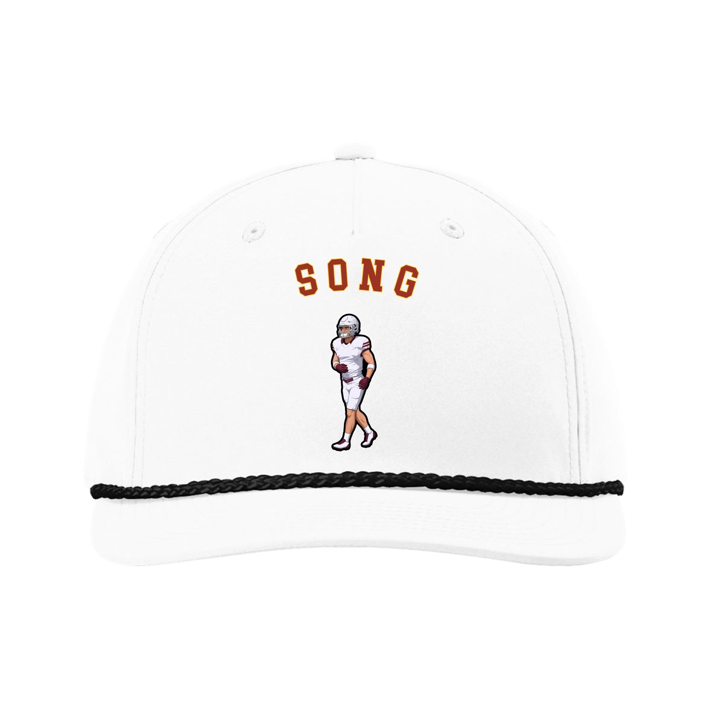 Five-Panel Classic Rope Cap — Shirsey Arch in White