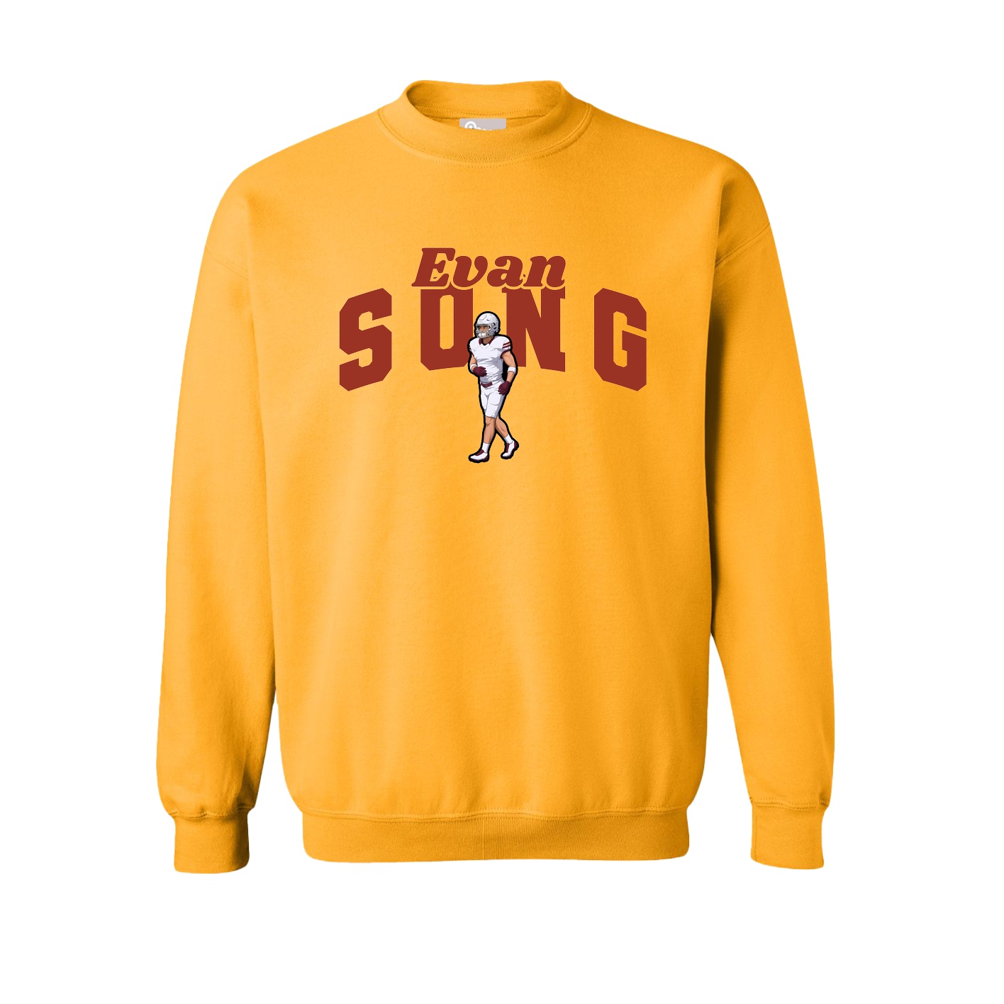 Fleece Crew — Signature Arch in Gold